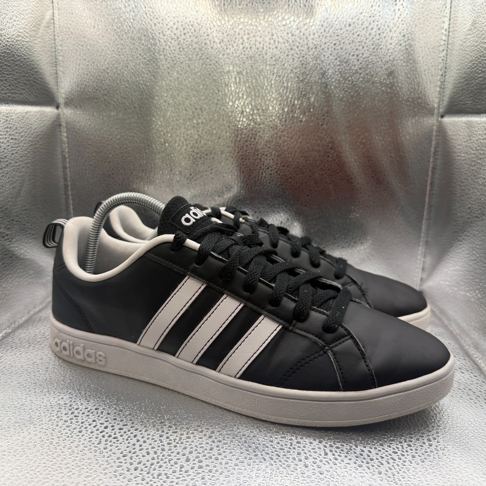 Size 11 Adidas VS Advantage Black White Mens Lace-Up Athletic Sneakers‎ F99254